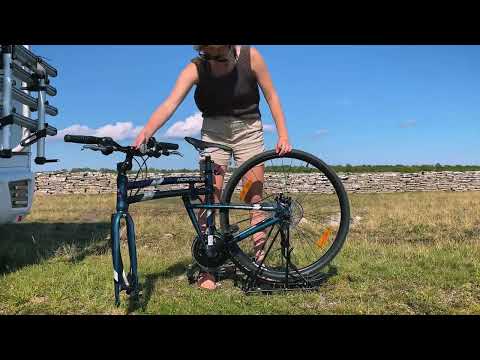 Skládací kolo Montague Navigator - použití s obytným vozem.