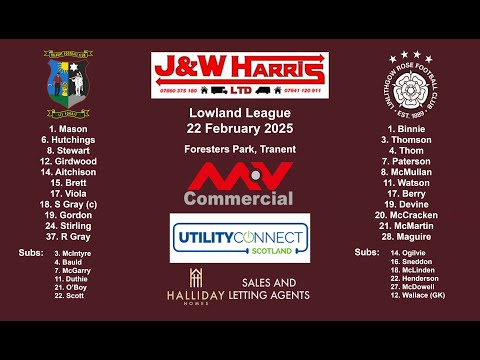Tranent v Linlithgow Rose – 22 February 2025