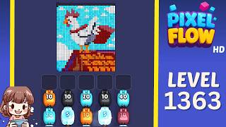 Pixel Flow Level 1363 Solution Walkthrough