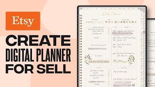How To Create A Digital Planner To Sell On Etsy (2024) Tutorial For Beginners