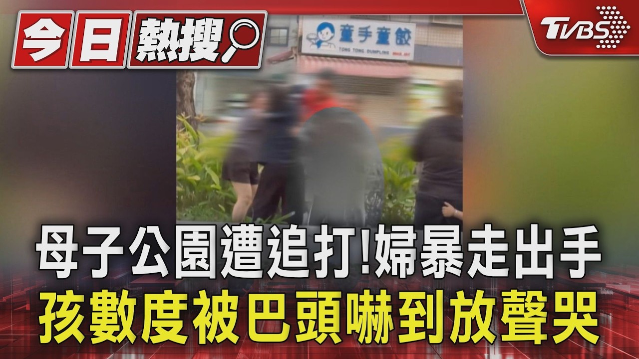 影音/母子公園遭追打! 婦暴走出手 孩數度「被巴頭」嚇到放聲哭