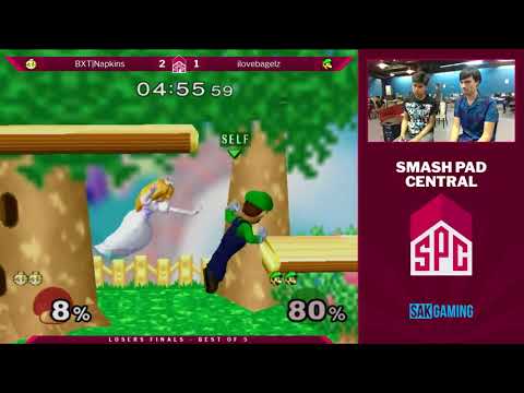 SPC 82 Losers Finals - BXT|Napkins (Peach) vs ilovebagelz (Captain Falcon/Luigi)