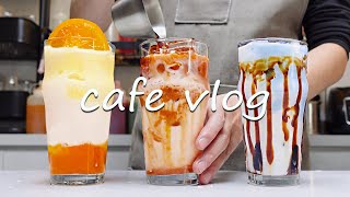 🌸Cafe Vlog Collection/The Prettiest Blue Drink Ever💙Cafe Vlog/ASMR/카페브이로그/no bgm