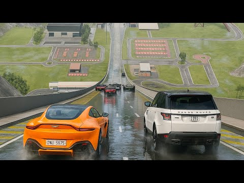 Big Ramp Jumps with Real Car Mods 29 - BeamNG Drive Crashes | DestructionNation