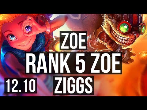 ZOE vs ZIGGS (MID) | Rank 5 Zoe, 7/1/6 | BR Challenger | 12.10