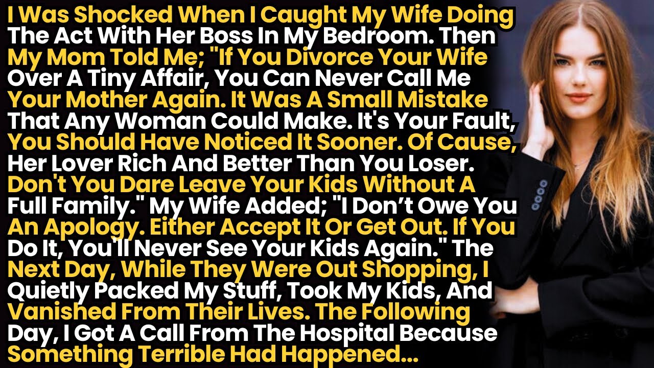 I Was Shocked When I Caught My Wife Cheating With Her Boss In My Bedroom. "If You Divorce Your Wife