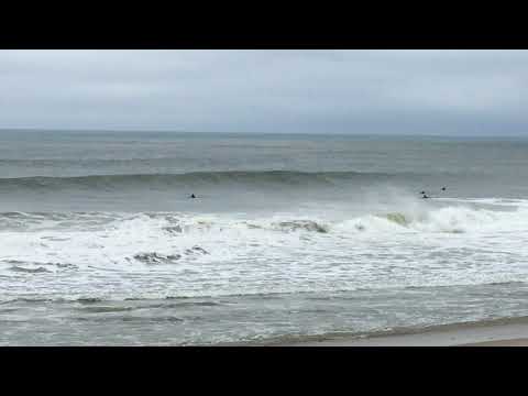 Surfers take on larger fun waves at Cisco