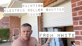 Painting Electric Roller Garage Doors From White To Grey. What Paint, Roller or Spray?