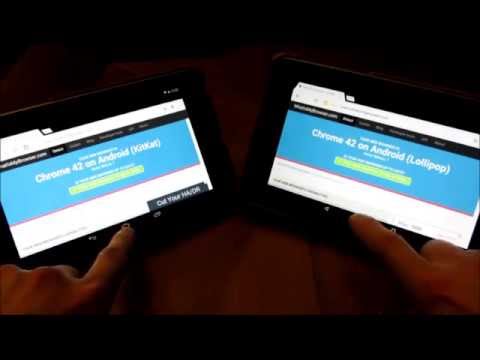 Nexus 7 Lollipop 5.1.1 vs KitKat 4.4.4 HTML Browser AnTuTu Benchmark