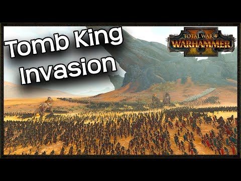 Massive 9000 Tomb King Invasion - Total War: Warhammer 2 Gameplay