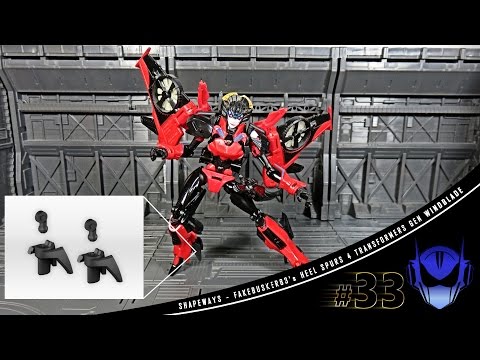 Shapeways Fakebusker83 (Ariel Lemon) Custom Heel Spurs for Transformers Generations Windblade r