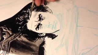 Drumond Art - Star Wars - Kylo Ren timelapse inking