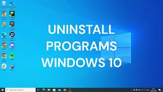 How to Uninstall Programs/Apps in Windows 10 | FAST METHOD