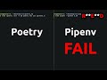 Python Poetry vs Pipenv - side by side comparison
