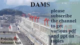 DAMS: DEFINITION PURPOSETYPES AND OTHERS( GEOLOGIC
