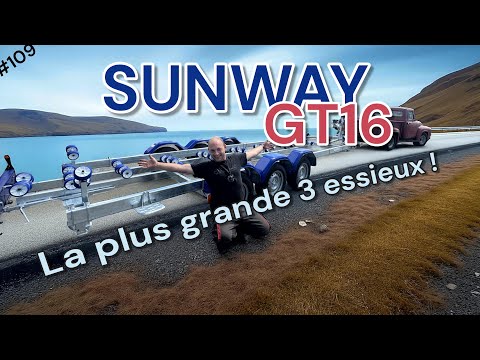 Porte bateau multi-rouleaux GALAXY - GT16 / G2703 - PTAC 3500Kg - 3 essieux - Référence SW225Pn12 - Sun Way_5