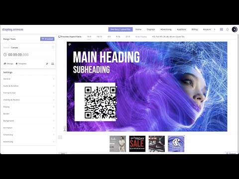 Graphic Design how-to with a free Digital Sign from Display.Stream.