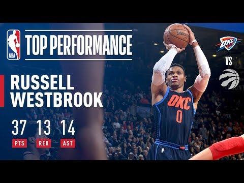 Russell Westbrook Records His 5th Straight TRIPLE DOUBLE in Toronto