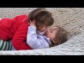 Baby Identical Twin Sisters In The Hammock At 2 ½ Years Old Lots Of Cute Giggles Kisses