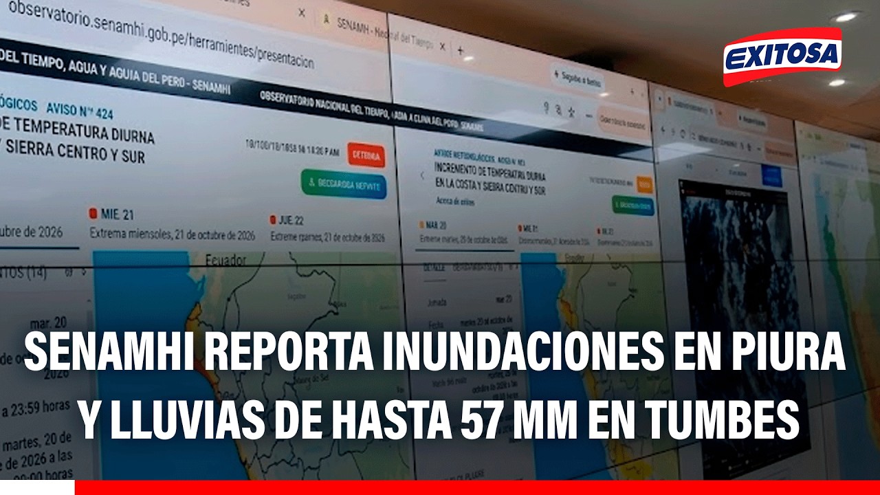 🔴🔵 Piura y Tumbes son las regiones más afectadas por lluvias asociadas al fenómeno El Niño