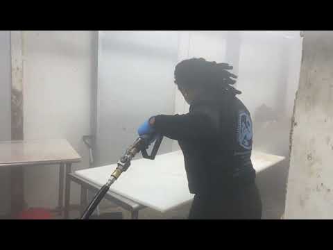 Pressurewashing a Kosher Meat Warehouse