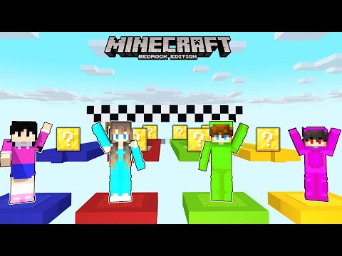 Playing a LUCKY BLOCK RACE in Minecraft!