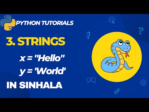 3 Strings In Python Python Strings In Sinhala Python For Machine Learningpython For Beginners