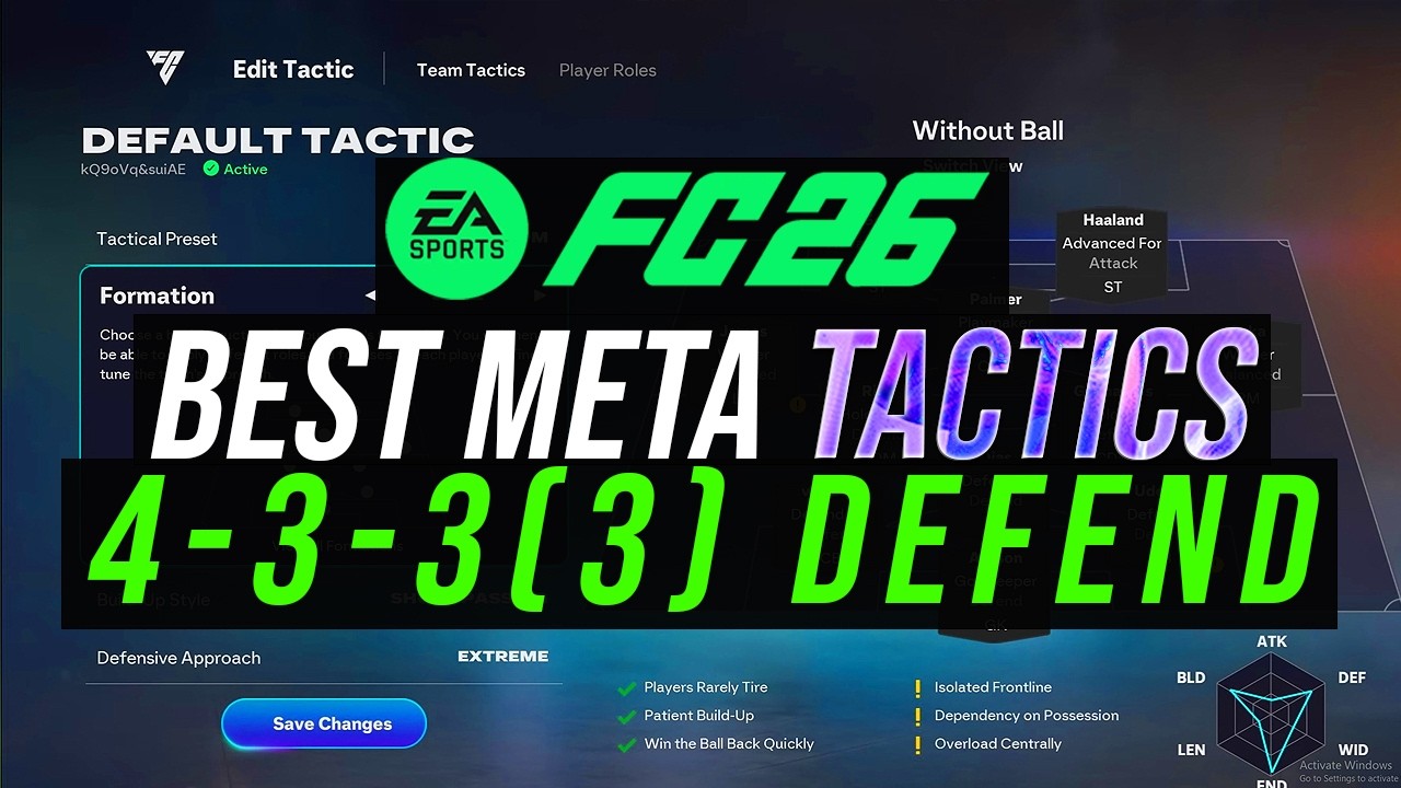 Best Meta 4-3-3(3) Defend Custom Tactics & Formation - FC 26