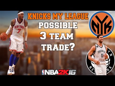 NBA 2K16 MY LEAGUE EP.3 - NY KNICKS - PORZINGOD!! - POSSIBLE 3 TEAM TRADE?