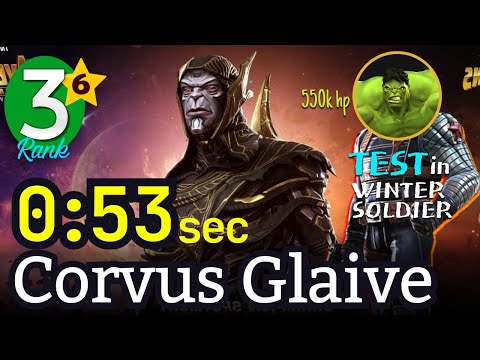6* Rank-3 Corvus Glaive 53 sec [No boost] Test in ROL #mcoc