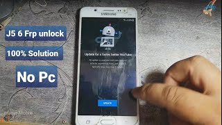 How to Unlock Frp/Google Account Verification Lock Samsung J5 6 7.1 YouTube Update Fix Waqas Mobile
