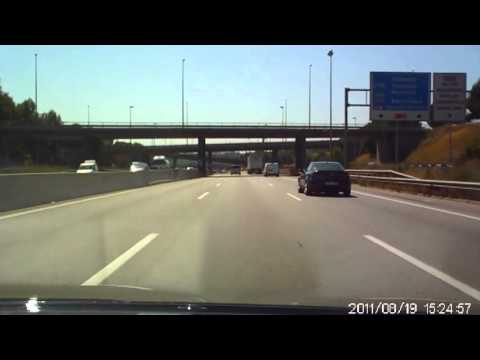 Überfall-Versuch  auf der AP 7 bei Barcelona am 19.08.2011 15.24 Uhr