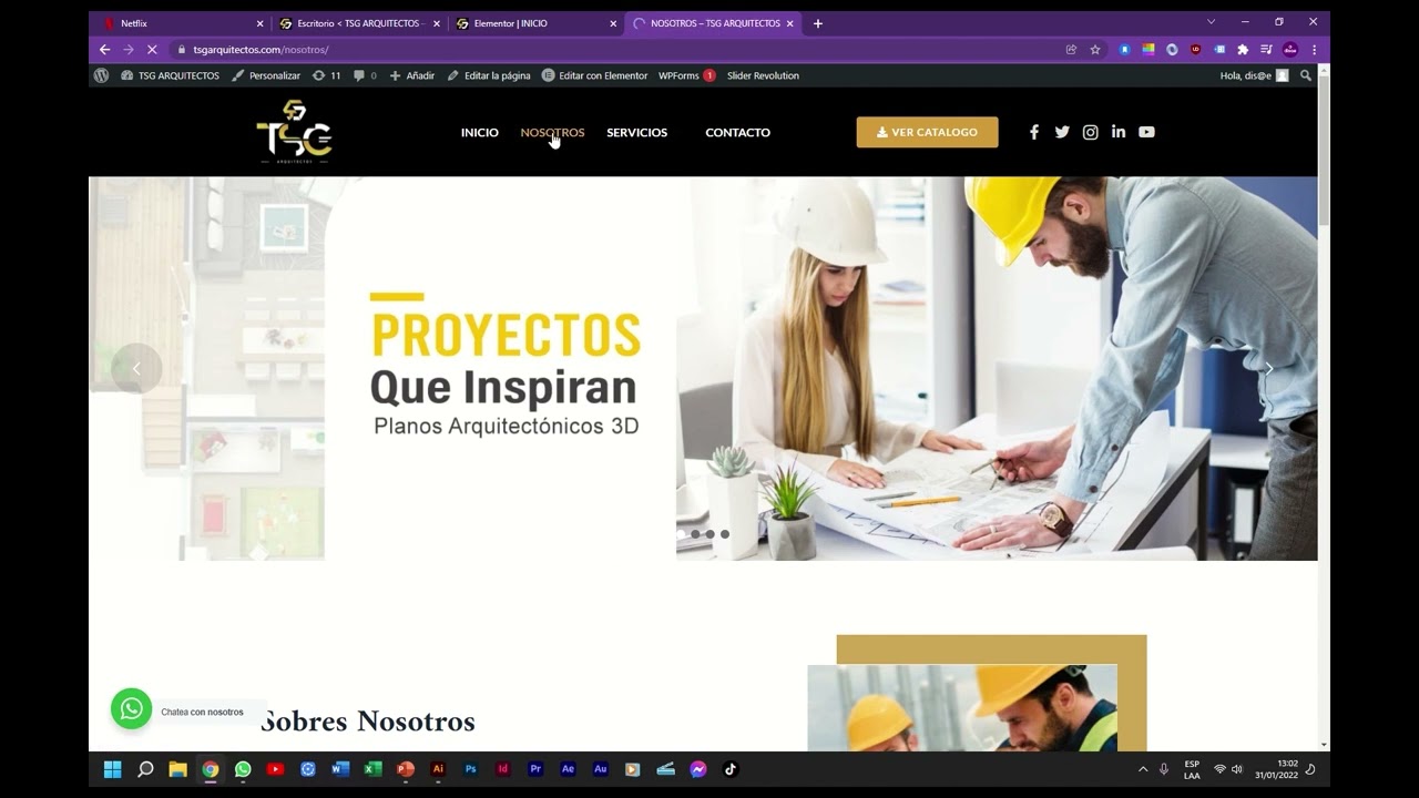 TSG Arquitectos - Edición de web