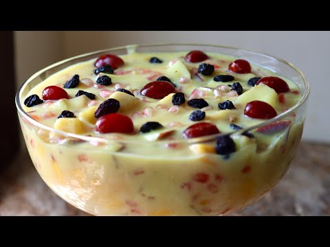 Fruit custard recipe | easy and tasty dessert