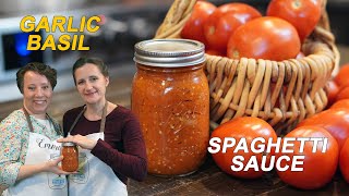Garlic Basil Homemade Spaghetti Sauce Canning Recipe