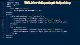 Curso HTML | Tabla: Cellspacing &amp; cellpadding | #3 [Fin]