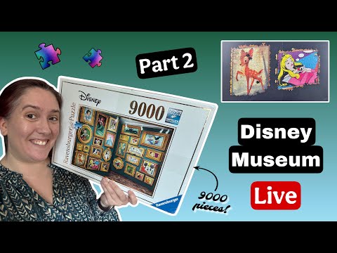 Building a 9000 piece puzzle LIVE! Disney Museum by Ravensburger - Part 2