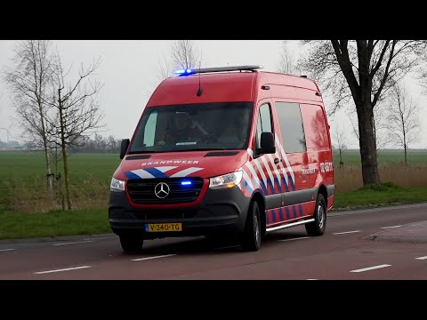 P 1, Brandweer Lemmer [OVRT 02-6611] naar grote brand Louweswei Jutrijp