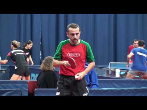 Chtchetinine  Defense Top Player European Champion 2005 Doubles with Weixing Practicing Table Tennis