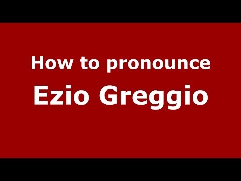 How to pronounce Ezio Greggio (Italian/Italy) - PronounceNames.com