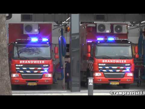 Brandweer MC901 VC902 met spoed vanuit Barendrecht naar GRIP 1 middelgaslucht in Vlaardingen