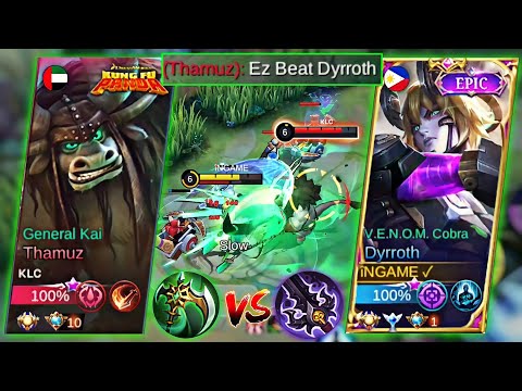 DYRROTH VS GENERAL KAI SUPREME THAMUZ🔥| WHO IS THE KING OF LIFESTEAL? | BEST 1 SHOT BROKEN BUILD!