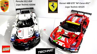 LEGO Technic 42096 Porsche 911 RSR vs 42125 Ferrari 488 GTE | Motorized RC Footage (4K)