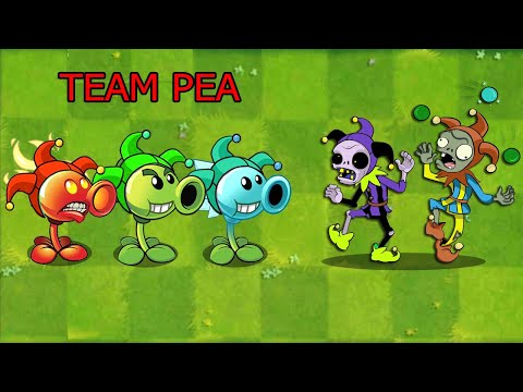 PvZ 2 Random Team Plant VS Evil Jester Zombie LEVEL 10 - Which Plant Team Is Best?