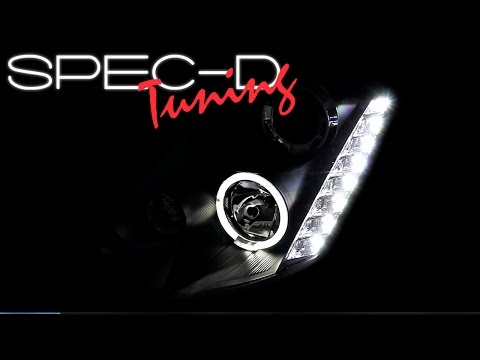 SPECDTUNING DEMO VIDEO: 2005-2006 INFINITI G35 LED HALO PROJECTOR HEADLIGHTS