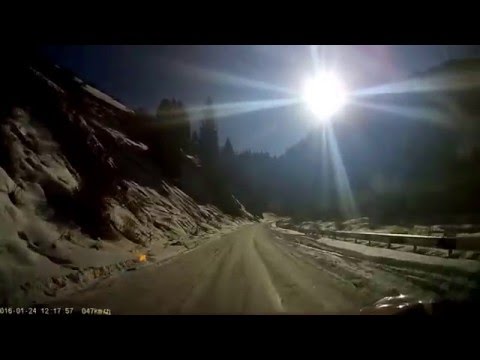 Nissan Juke. The road of Kazakhstan. Winter. Дорога на БАО. Подъем в горы. Казахстан