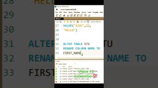 SQL Trick: Rename Column Using ALTER TABLE 😱 | #shorts #ytshorts #youtubeshorts