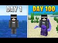 I Survived 100 Days Of Hardcore Minecraft, In An Ocean Only World #TeamSeas
