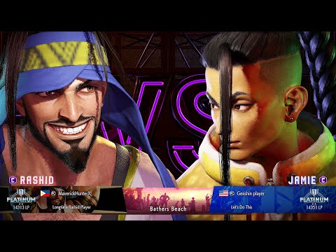 Street Fighter 6 Ranked Match - MaverickHunterX (Rashid) vs Genshin player (Jamie)