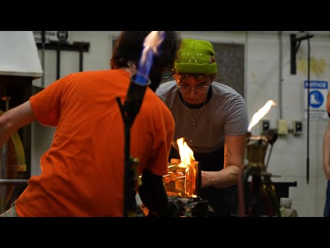 BGSU glassblowing Demo at ArtsX: Experiment